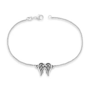 Angel Wings Bracelet in Sterling Silver or 14K Yellow Gold