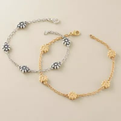 Margarita Flower Bracelet in 14K Yellow Gold - Image 3