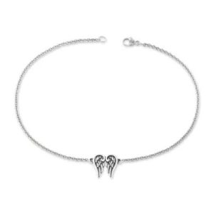 Angel Wings Anklet in Sterling Silver