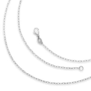 Faceted Cable Chain in Sterling Silver