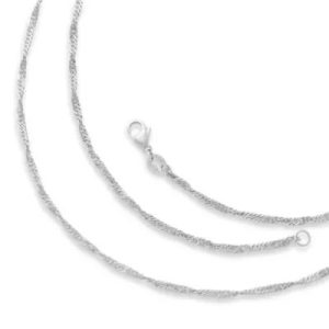 Light Twisted Curb Chain in Sterling Silver