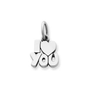 I Love You Charm in Sterling Silver