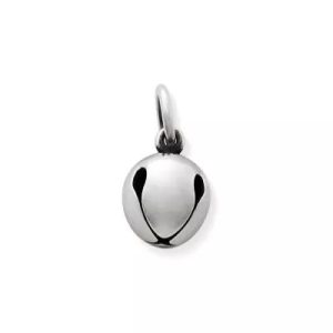 Jingle Bell Charm in Sterling Silver or 14K Yellow Gold