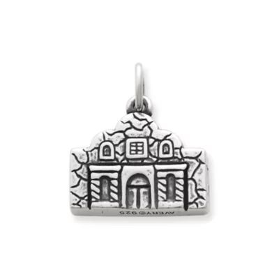 Sculptured Alamo Charm in Sterling Silver