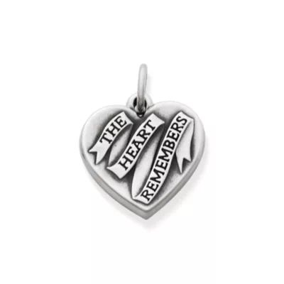 The Heart Remembers Charm in Sterling Silver