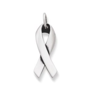Awareness Ribbon Charm in Sterling Silver