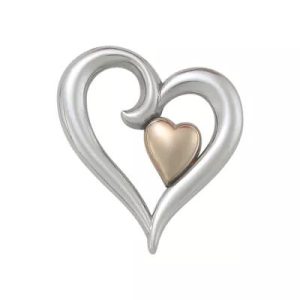 Joy of My Heart Pendant in Sterling Silver and 14K Yellow Gold