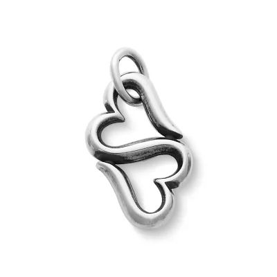 Heart to Heart Charm in Sterling Silver