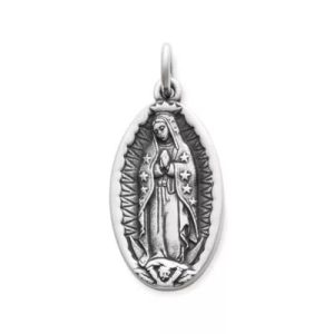 Virgin of Guadalupe Charm in Sterling Silver or 14K Yellow Gold