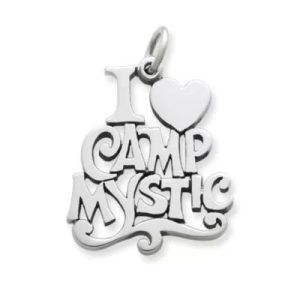 "I Love Camp Mystic" Charm in Sterling Silver