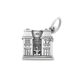 French Chateau Cabin Charm in Sterling Silver