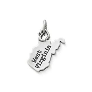 My "West Virginia" Charm in Sterling Silver