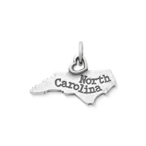 My "North Carolina" Charm in Sterling Silver