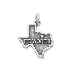 "Fort Worth" Charm in Sterling Silver