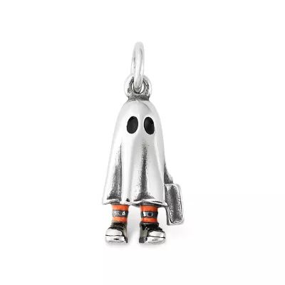 Enamel Trick or Treater Charm in Sterling Silver
