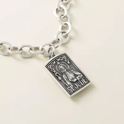 St. Jude of Galilee Charm in Sterling Silver - Image 2