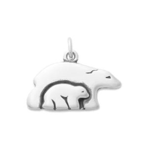 Mama Bear Charm in Sterling Silver