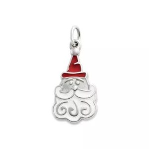 Enamel Sweet Santa Charm in Sterling Silver