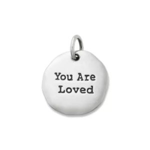 You Are Loved Charm in Sterling Silver or 14K Yellow Gold