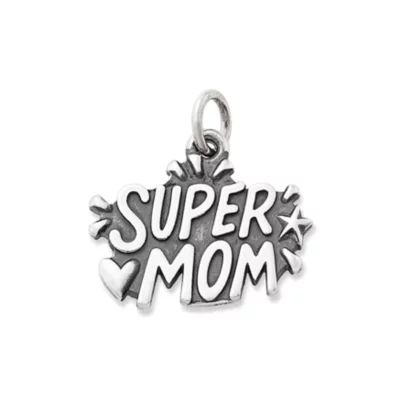 "Supermom" Charm in Sterling Silver