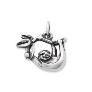 Happy Sloth Charm in Sterling Silver