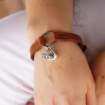 Happy Sloth Charm in Sterling Silver - Image 4