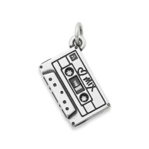 Mix Tape Charm in Sterling Silver