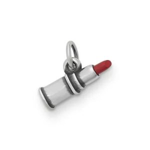 Red Lipstick Charm in Sterling Silver