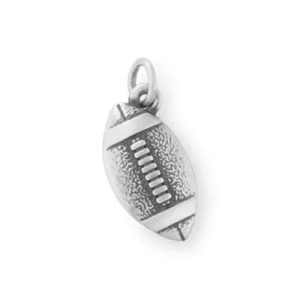 Engravable Football Charm in Sterling Silver