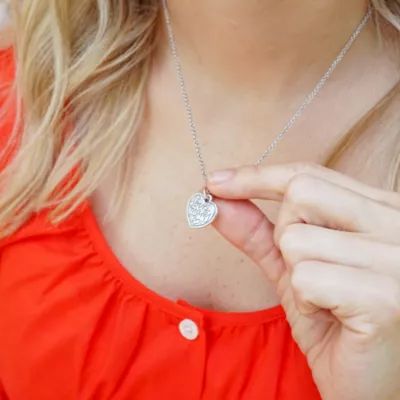 "Soulmates" Heart Charm in Sterling Silver - Image 3