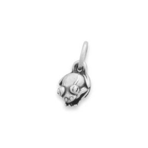 Tiny Frog Charm in Sterling Silver