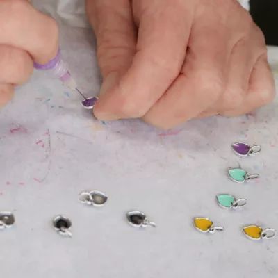 Enamel Connected Hearts Charm in Sterling Silver - Image 6