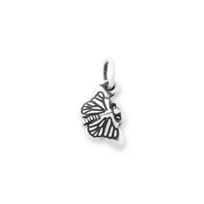 Mini Monarch Butterfly Charm in Sterling Silver - Image 2
