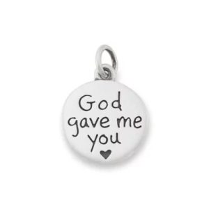God Gave Me You Charm in Sterling Silver