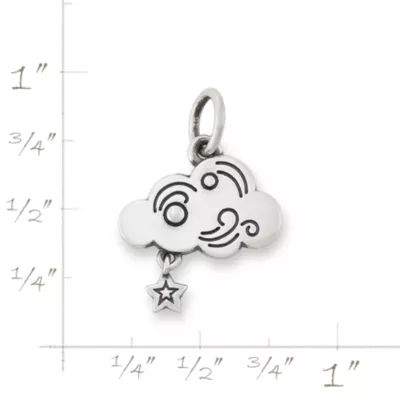 Cloud and Star Charm in Sterling Silver - Image 5