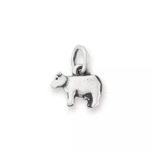 Tiny Cow Charm in Sterling Silver