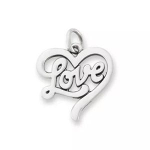 Love in My Heart Charm in Sterling Silver