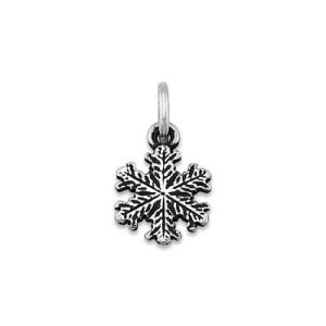 Aspen Snow Crystal Charm in Sterling Silver