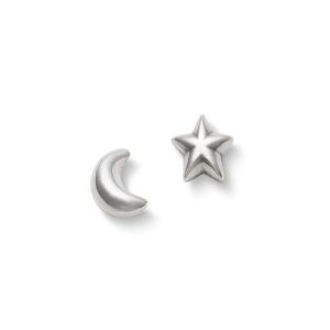 Starry Night Stud Earrings in Sterling Silver or 14K Yellow Gold