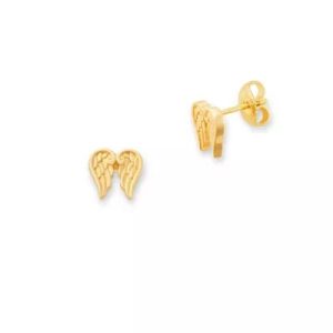 Angel Wings Studs in 14K Yellow Gold