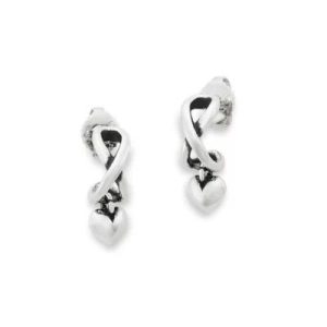 Delicate Infinite Love Hoops in Sterling Silver