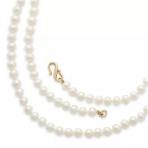 Cultured Pearl Necklace in 14K Yellow Gold