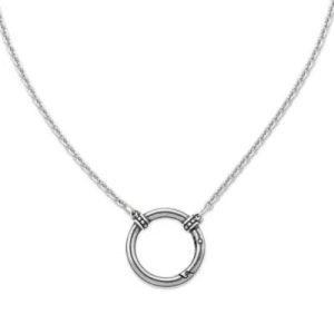 Beaded Changeable Charm Necklace in Sterling Silver