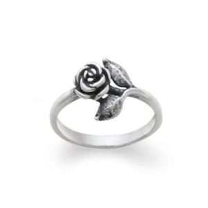 Small Rose Ring in Sterling Silver