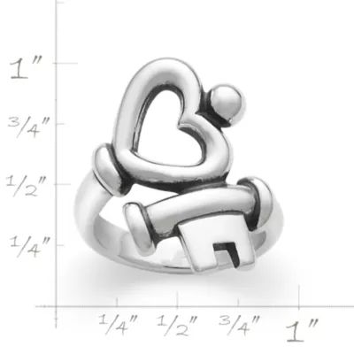 Key to My Heart Ring in Sterling Silver - Image 2