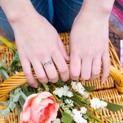 "Pray" Ring in Sterling Silver - Image 5