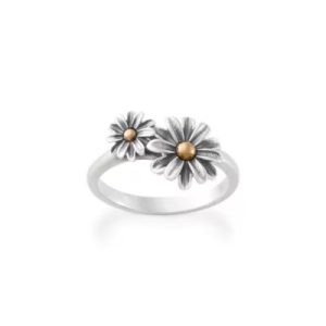 Blooming Daisies Ring in Sterling Silver and Bronze